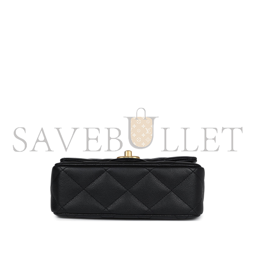 Ch*el caviar quilted mini sweetheart flap black (20*14*8cm)